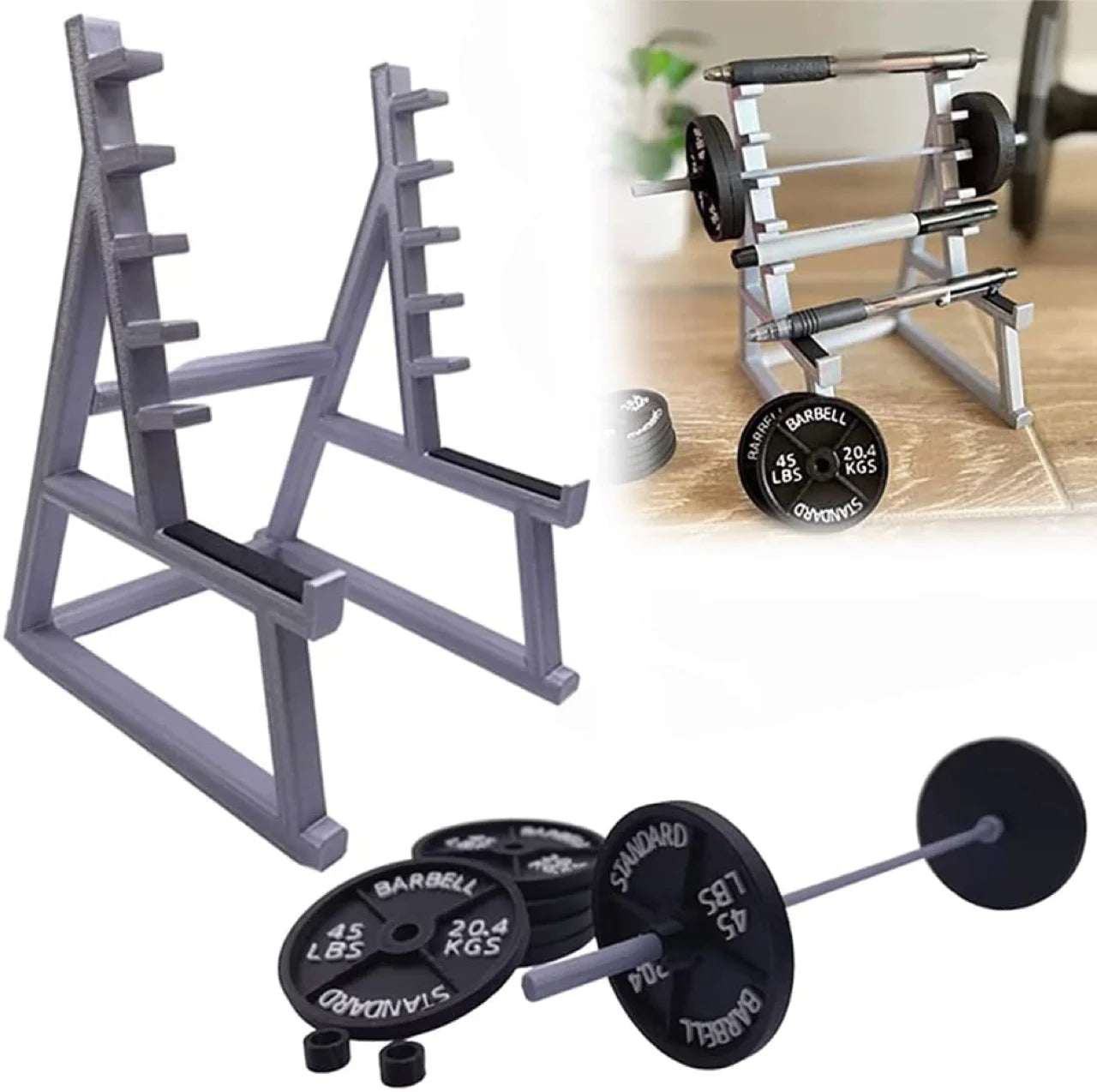 Barbell pen holder